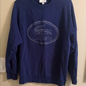 Lacoste Men's Crewneck Sweater in Deep Blue